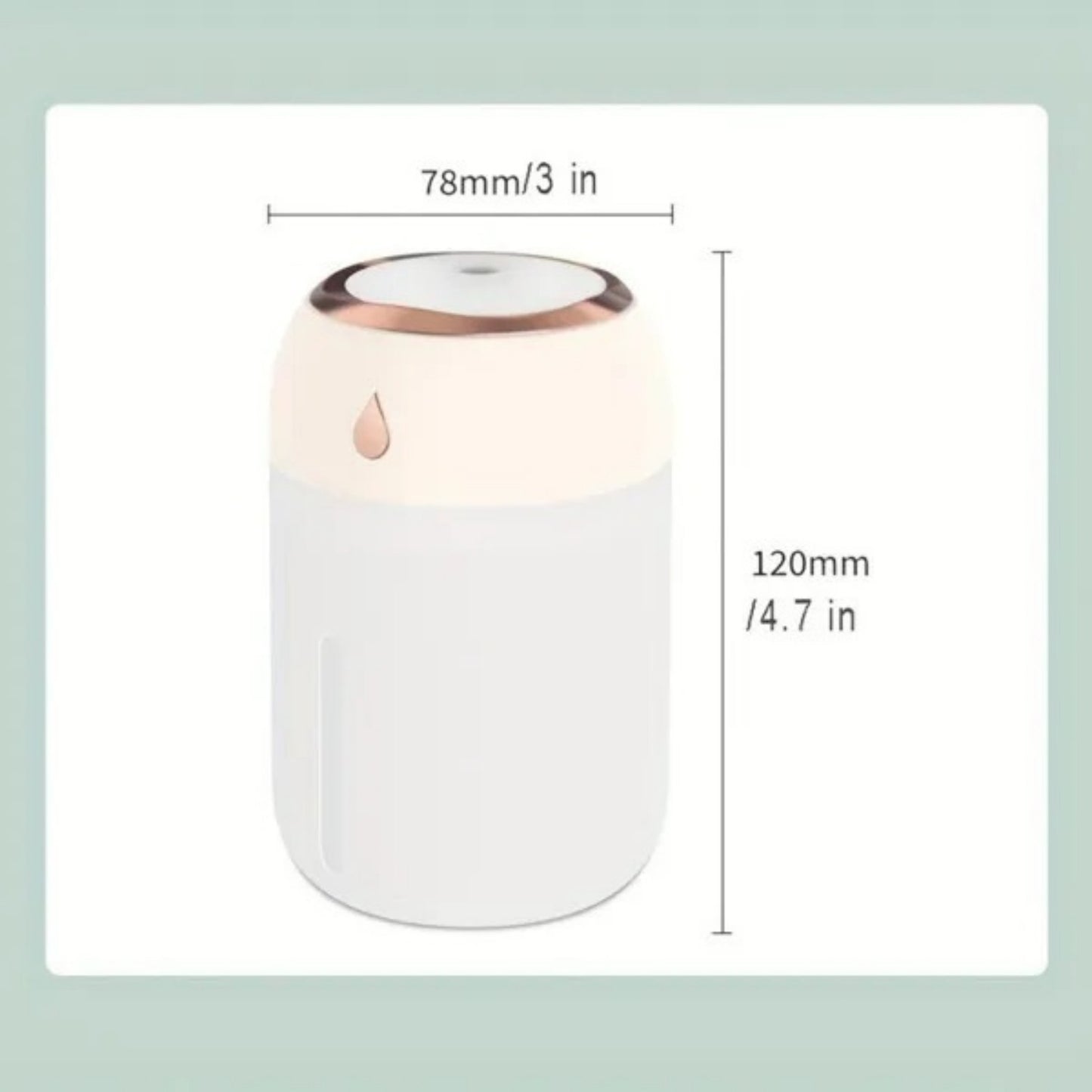 Portable USB Cool Mist Humidifier – Quiet Desktop Air Humidifier with Night Light
