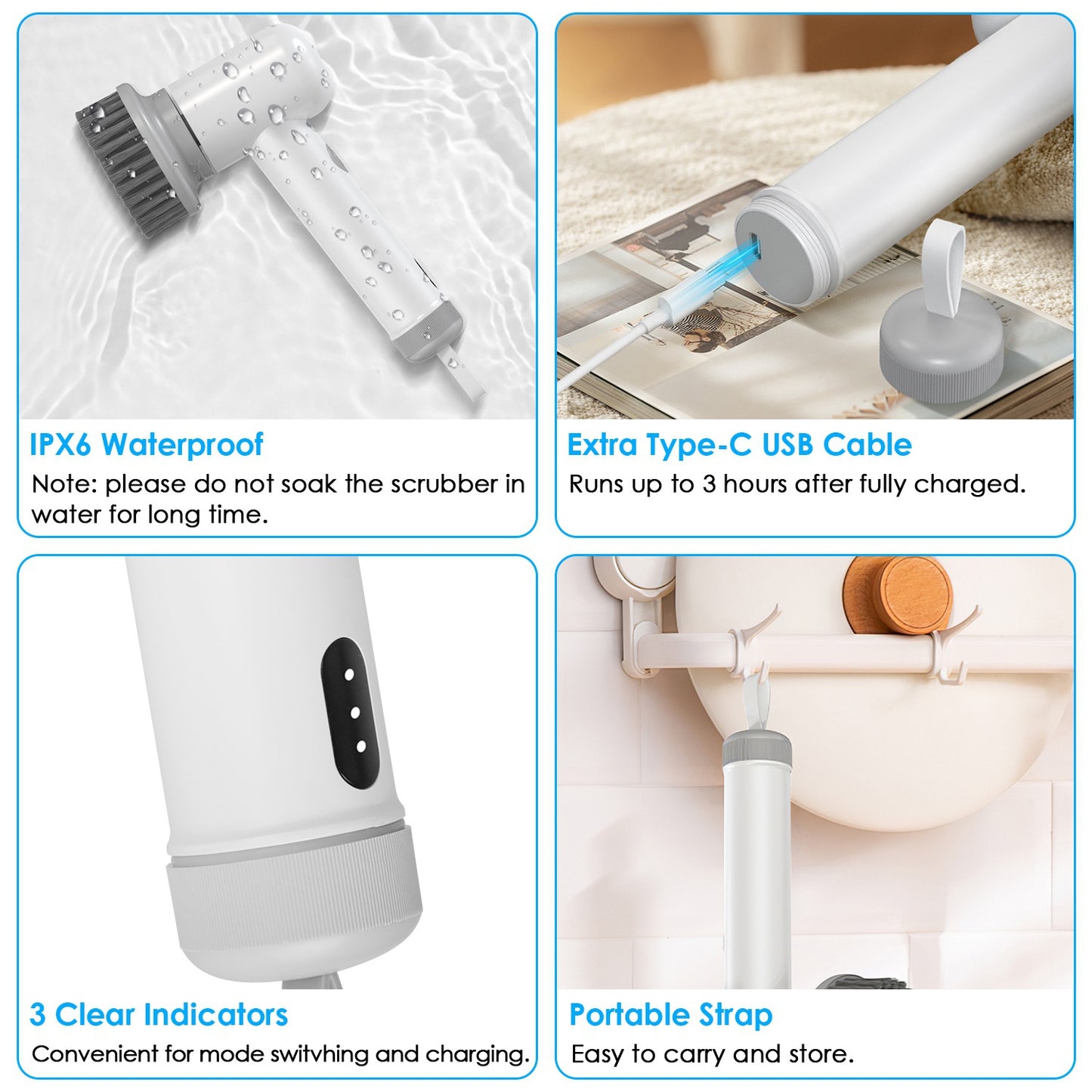Electric Spin Scrubber – Cordless Power Cleaner for Tiles, Bathroom & Kitchen