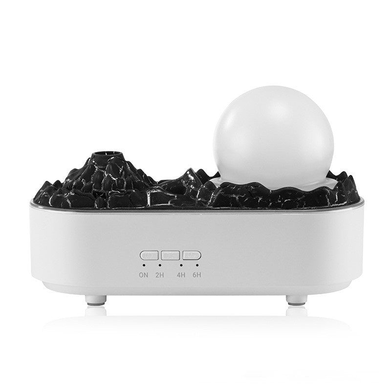 Volcano Flame Humidifier – Ultrasonic Mist Diffuser with Ambient LED Light