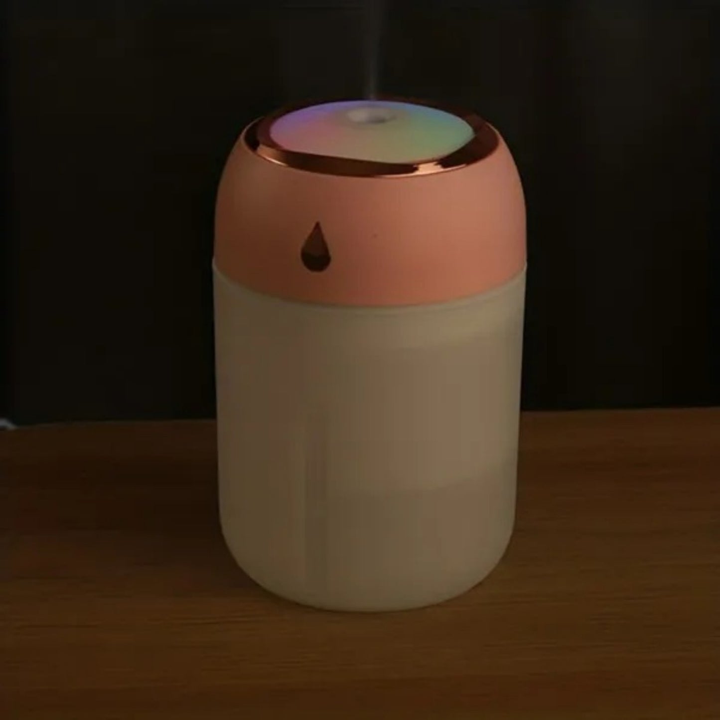 Portable USB Cool Mist Humidifier – Quiet Desktop Air Humidifier with Night Light