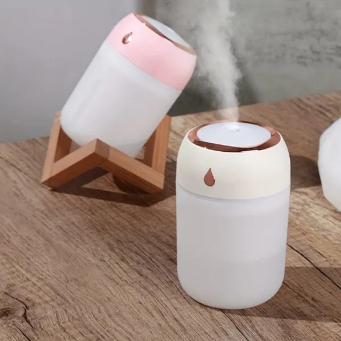 Portable USB Cool Mist Humidifier – Quiet Desktop Air Humidifier with Night Light