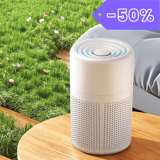 3-Stage HEPA Air Purifier for Home – Quiet Desktop Air Cleaner with Carbon Filter