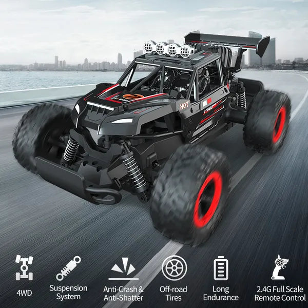 High-Speed Remote Control Off-Road Car – 4WD RC Toy Truck for Kids