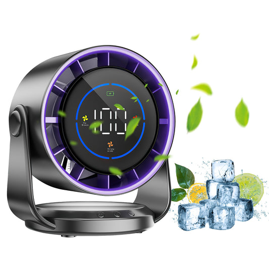 Portable Rechargeable Desk Fan with 100 Speed Levels – Wall Mount & Desktop Cooling Fan